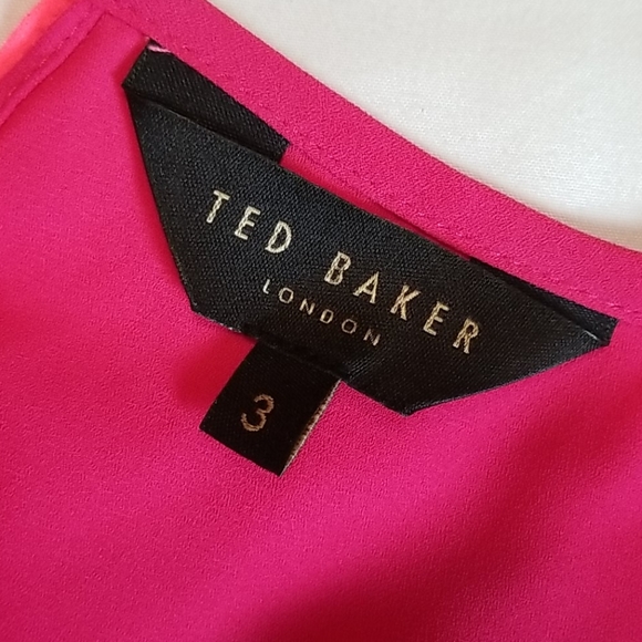 Ted Baker Pink Split Back Tank Top - Picture 5 of 7